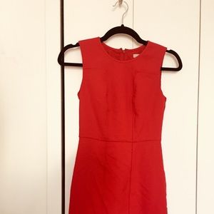 BANANA REPUBLIC red sheath dress